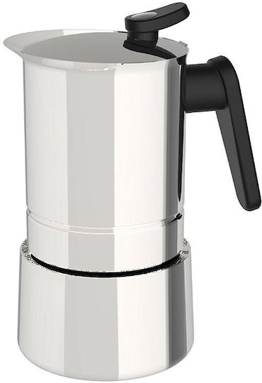 Pedrini Steelmoka Μπρίκι Espresso 10cups Inox Ασημί