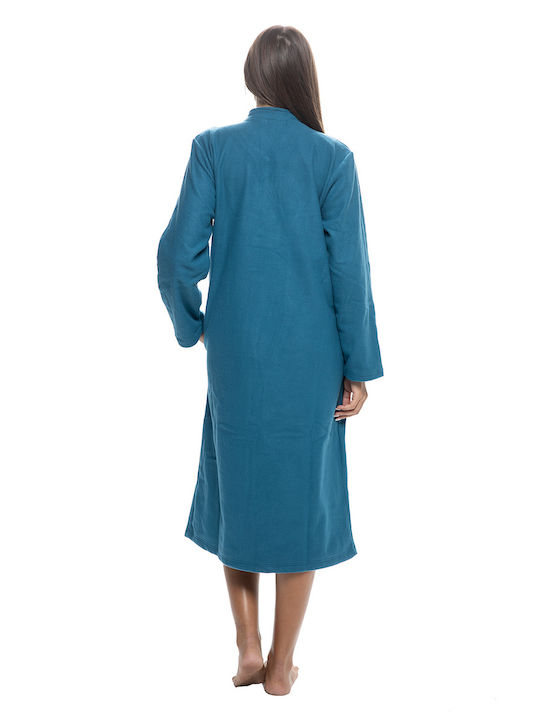 Koyote Winter Women's Fleece Robe Petrol Blue