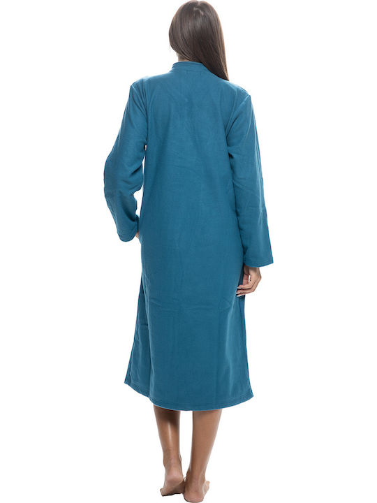 Koyote Winter Women's Fleece Robe Petrol Blue