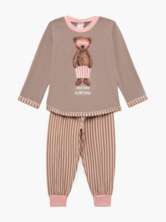 Minerva Kids Pyjamas Winter Cotton coffee