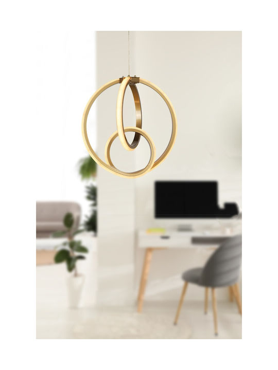 Heronia Pendant Light Gold LED with Warm White Light 29cm