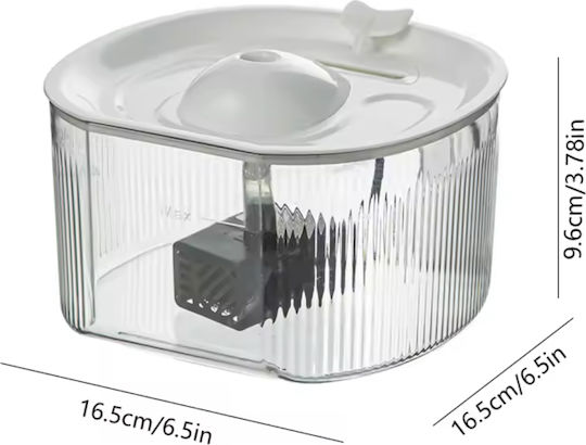 Pet Water Automatic Plastic Water Fountain for Dog & Cat 1.5lt 17x17x12cm