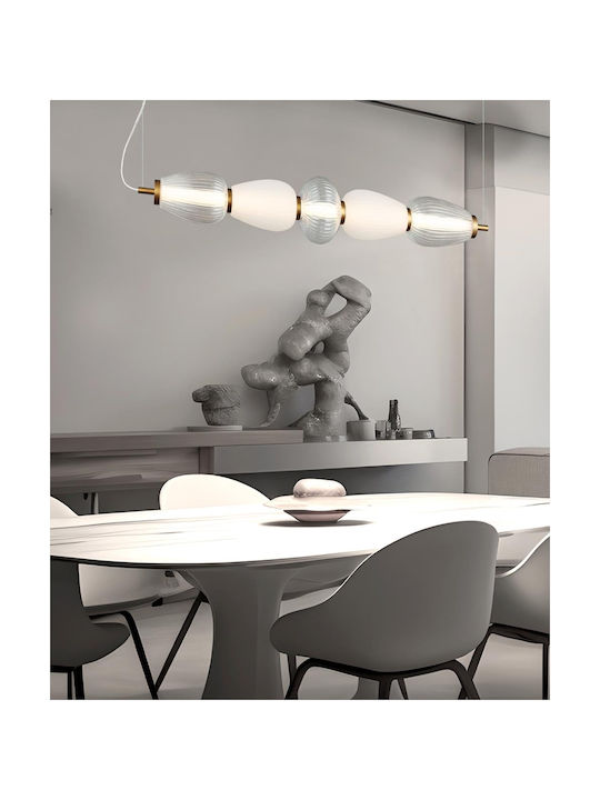 Viokef Pendant Light White LED with Warm White Light Rail 83x162cm