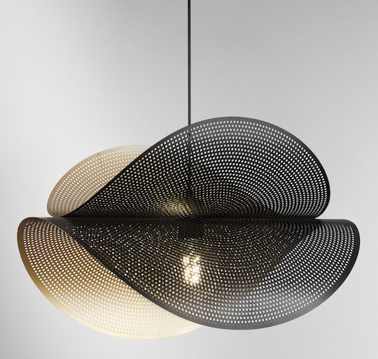 Fan Europe Pendant Light Black with Socket E27 60x33x150cm