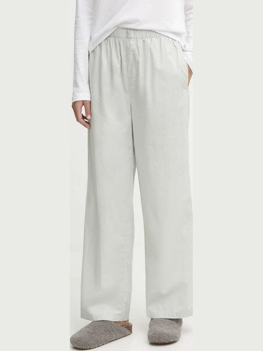 Calvin Klein Χειμερινό Γυναικείο Σετ Πιτζάμας Λευκό