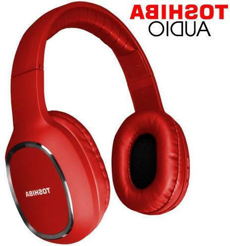 Toshiba RZE-BT160H Wireless / Wired Over Ear Headphones with 6 hours of Operation Red