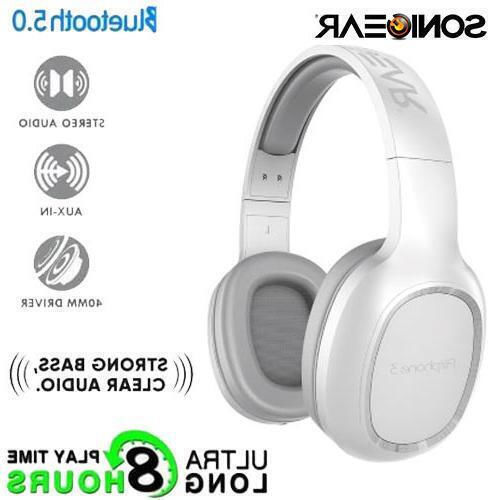 Sonic Gear Airphone 3 Ασύρματα / Ενσύρματα Over Ear Ακουστικά με 8 ώρες Λειτουργίας Λευκά