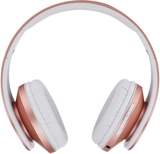 PowerLocus P2 Wireless / Wired Over Ear Headphones with Radio with 20 hours of Operation Rose Gold