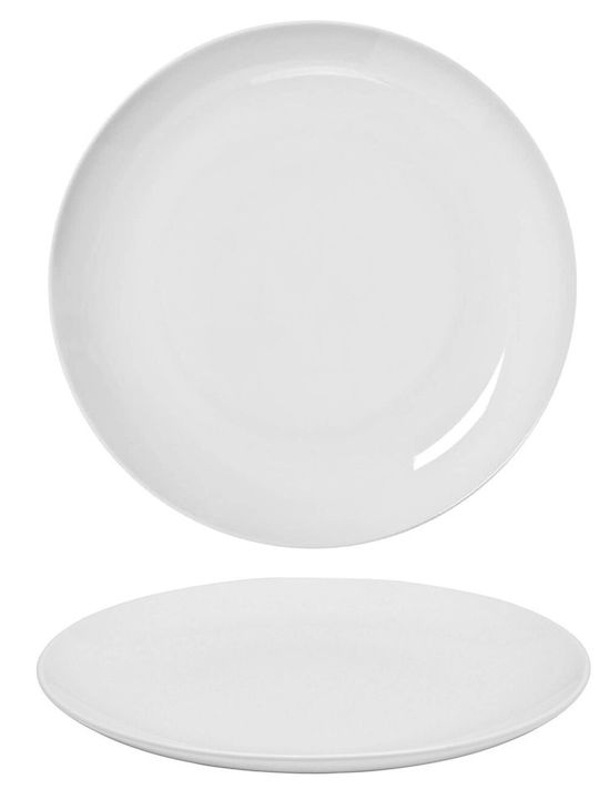 Gural Coupe ΕΟ Plate Shallow made of Porcelain White with Diameter 25cm