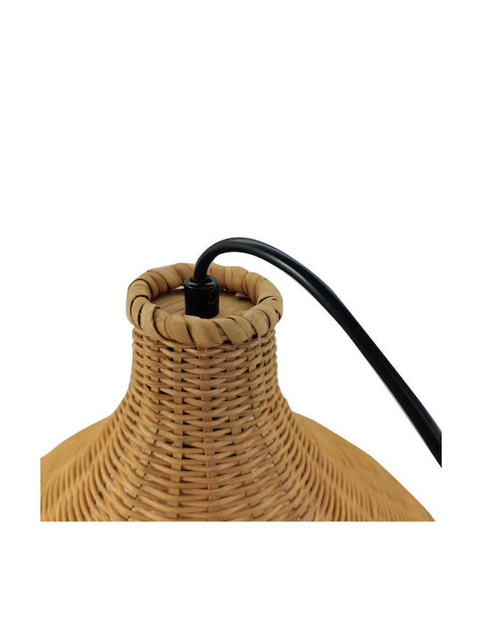 Inart Axien Κρεμαστό Φωτιστικό Καφέ με Ντουί E27 42x42x190εκ.