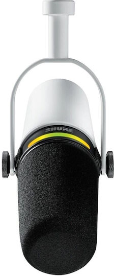 Shure MV7+ Δυναμικό Microphone Shock Mounted for Vocals in White Color