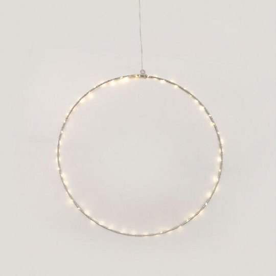 Aca Illuminated Christmas Plastic Figure Ball Gray 30x30x30cm