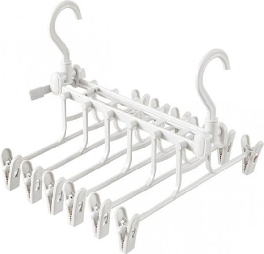 Wardrobe Hanger Foldable for Pants Plastic White 105091 1pcs