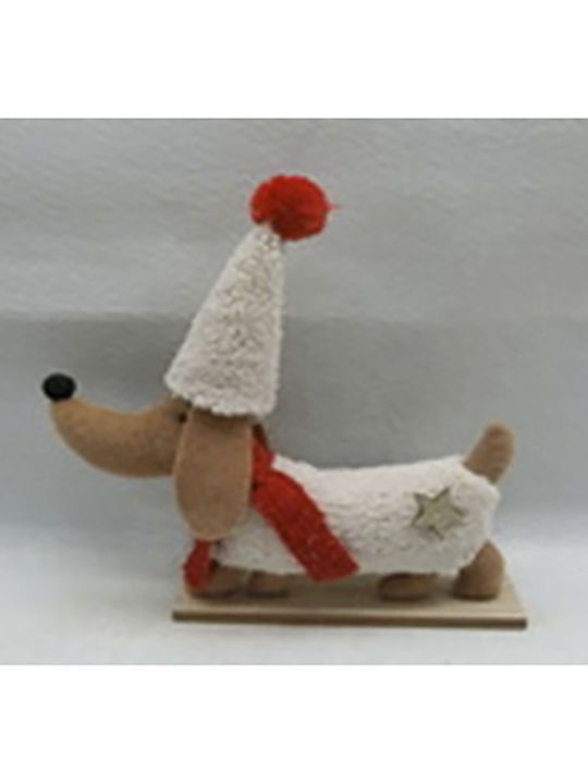 Iliadis Christmas Fabric Figure Doggy Red Height 31cm