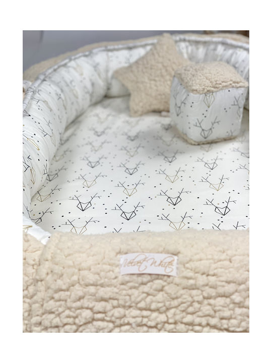 Velvet White Βρεφικό Μαξιλάρι Φωλιά