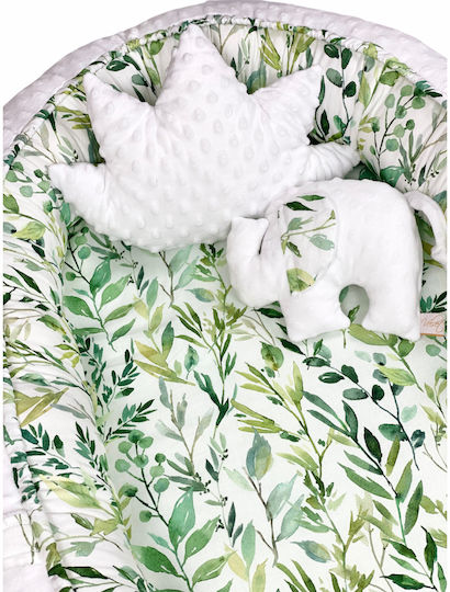 Velvet White Βρεφικό Μαξιλάρι Φωλιά Latex Olive