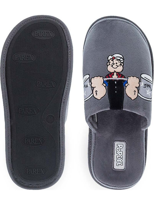Popeye Men's Slipper Gray