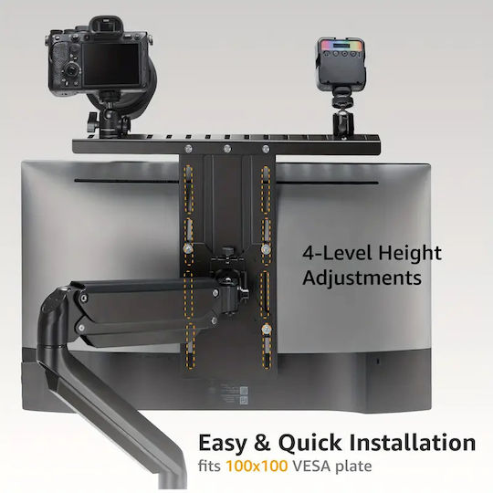 Live Streaming Vesa Lcd Stand Microphone Light Camera