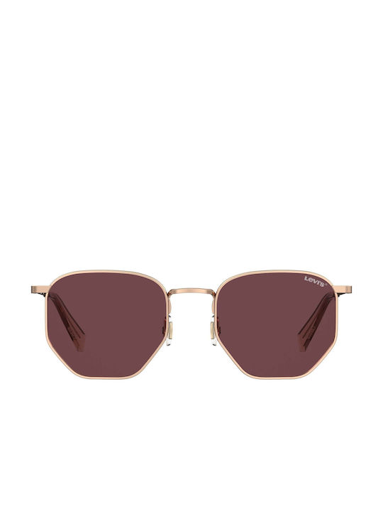 Levi's Sunglasses with Rose Gold Metal Frame and Purple Lens LV1004S DDBU1