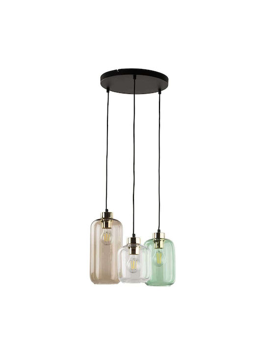 TK Lighting Marco Green Pendant Light Multicolour with Socket E27 36cm