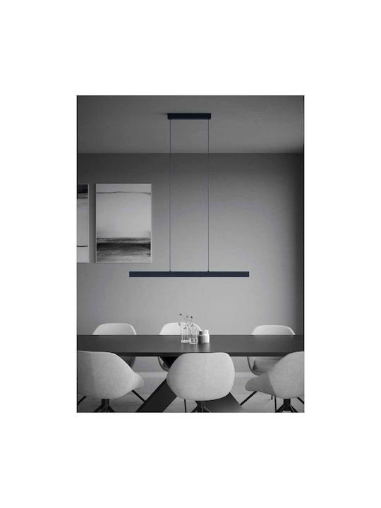 Eglo Pendant Light Black Rail 180x6.5x150cm