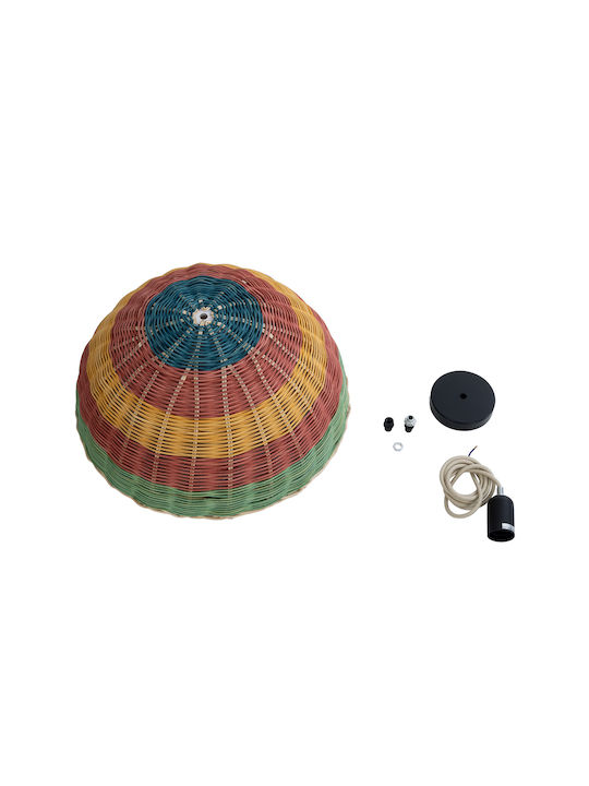 GloboStar Caballeros Multicolour Boho Grid Pendant Ceiling Light with E27 Socket 40x20x20cm