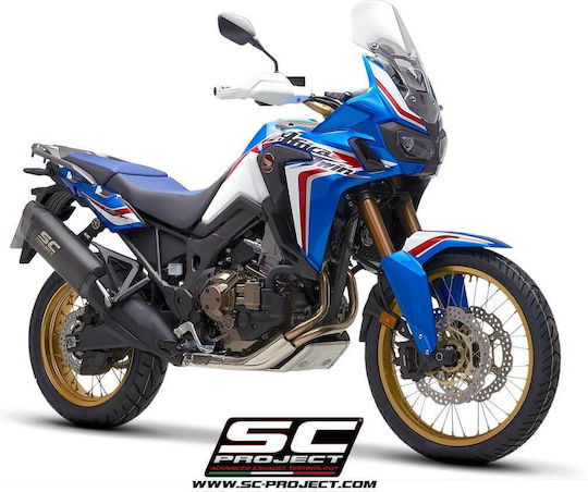 Τελικό Εξάτμισης Sc-project Adventure Honda Crf 1000l Africa Twin Μαύρο Ματ-carbon