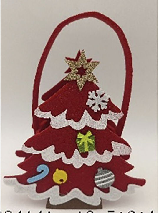 Christmas Figure Basket Red Height 16cm