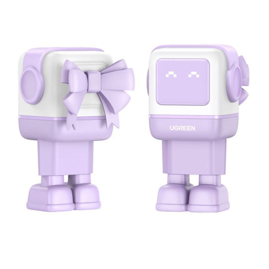 Ugreen Charger Without Cable GaN with USB-A Port and 2 USB-C Ports 65W Power Delivery / Quick Charge 4.0 Purple (Robot)
