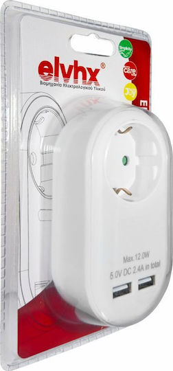 Elvhx Μονόπριζο με 2 USB-A