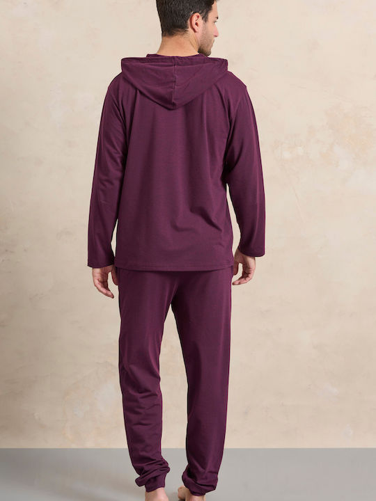 Rafael Men's Winter Pajama Pants Aubergine