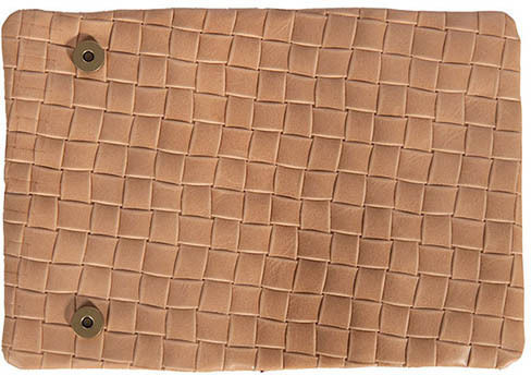 Mestango Leather Tobacco Pouch With Magnetic Clasp 16x8cm Beige