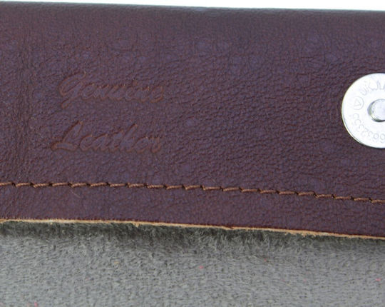 PO.S Leather Tobacco Pouch With Snap Closure 16.5x7.5cm GLOSS