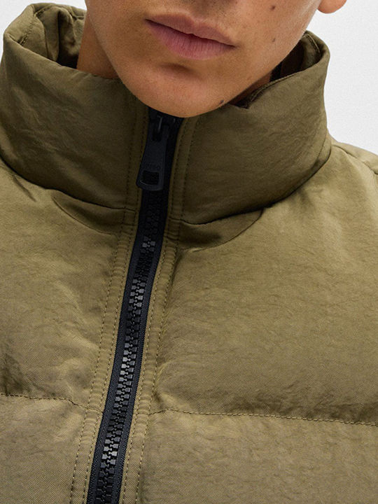 Jachetă Puffer Impermeabilă Verde