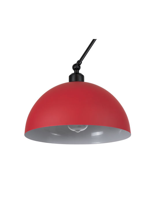 GloboStar Lotus Pendant Light Red Bell with Socket E27 30x21cm