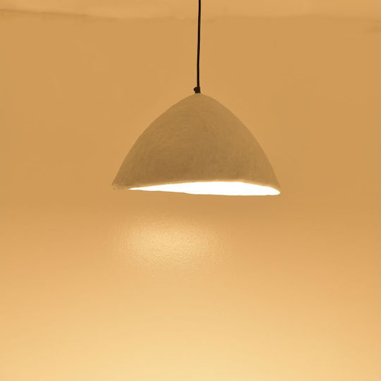 Inart Litho Pendant Light White Boho with Socket E27 42x39x123.5cm