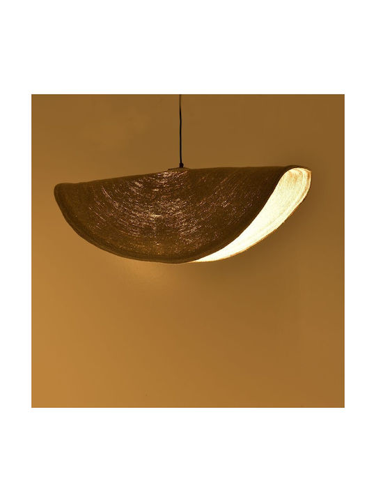 Inart Natural Pendant Light Beige Boho with Socket E27 90x90x129cm