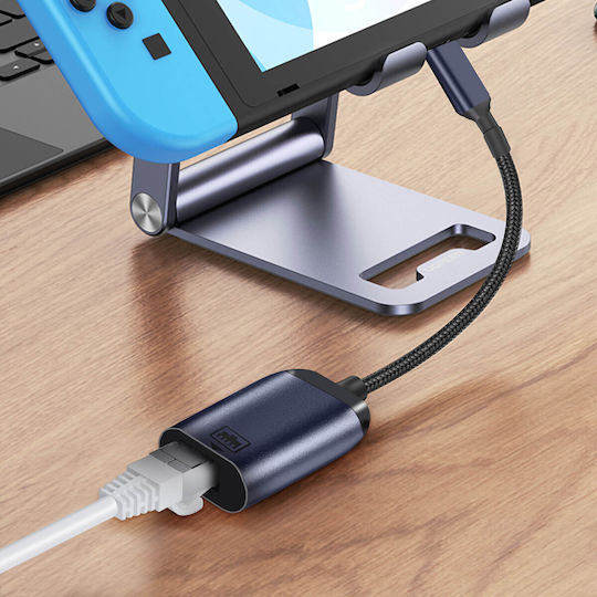 Avizar Usb-c To Ethernet Adapter 100mbps Speed 10cm Length Grey
