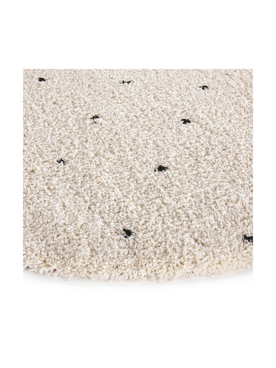 La Redoute Collections Berber Handmade Kids Rug Alb Round with Diameter 160cm