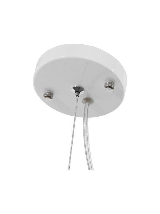 GloboStar Sphere Pendant Light White with Socket E27 25cm