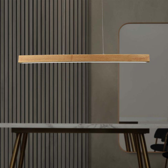 V-TAC Designer Κρεμαστό Φωτιστικό Καφέ LED με Φυσικό Λευκό Φως 80x111εκ.