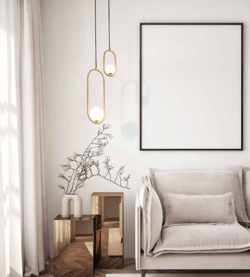 Zambelis Lights Κρεμαστό Φωτιστικό Κίτρινο με Ντουί G9 20εκ.