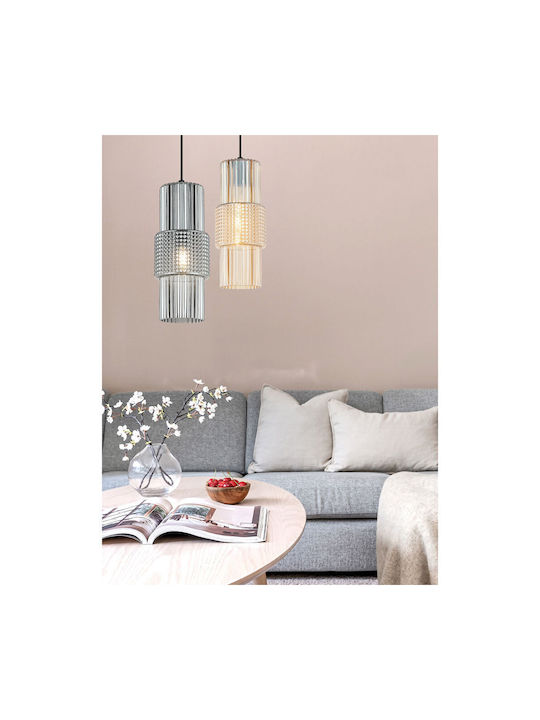 Viokef Lilian Pendant Light Blue Rail with Socket E27 120x320cm