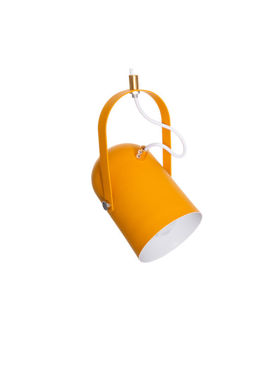 GloboStar Hazel Висящо Осветително Тяло Жълт с Цокъл E27 12x18x27см.