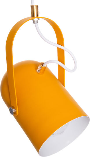 GloboStar Hazel Висящо Осветително Тяло Жълт с Цокъл E27 12x18x27см.