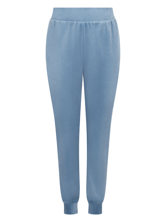 Hunkemöller Winter Velvet Women's Pyjama Pants Coronet Blue