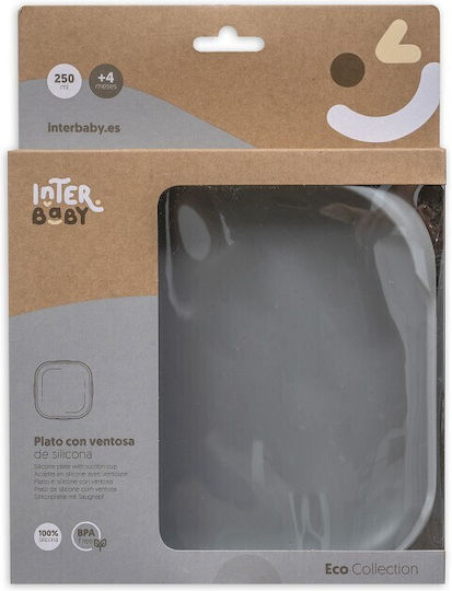 Interbaby Baby Food Plate made of Silicone Petrol Blue