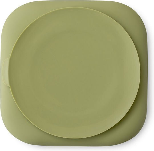 Interbaby Baby Food Plate made of Silicone Green