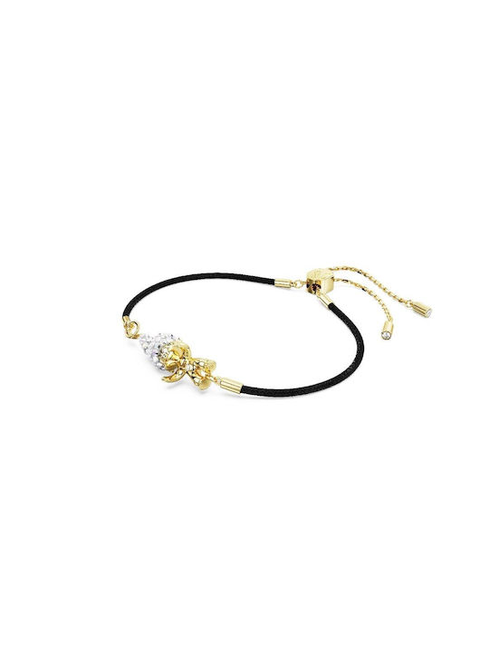 Swarovski Bracelet made of Cord Gold Plated