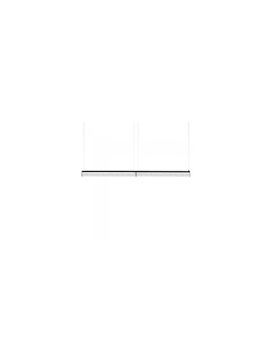 Slamp Modula Double Plisse Κρεμαστό Φωτιστικό Μαύρο LED με Θερμό Λευκό Φως Ράγα 192x5.5εκ.
